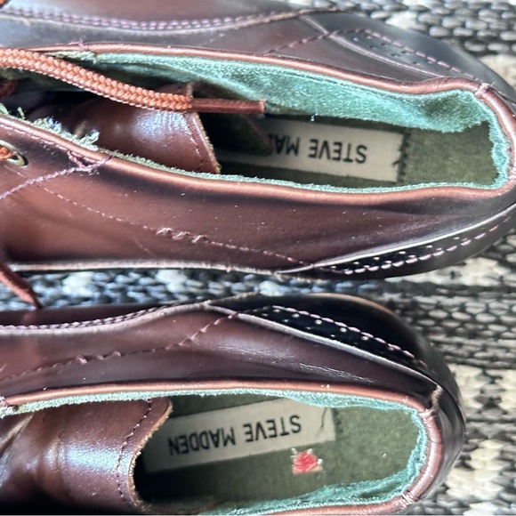 Men’s Steve Madden Dark Brown Chukka Boots Ankle Boots Leather Lace Up size 9 - Picture 3 of 13